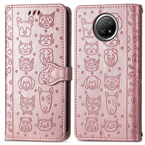 Custodia Portafoglio In Pelle Fantasia Modello Cover con Supporto S03D per Xiaomi Mi 10T Lite 5G Oro Rosa