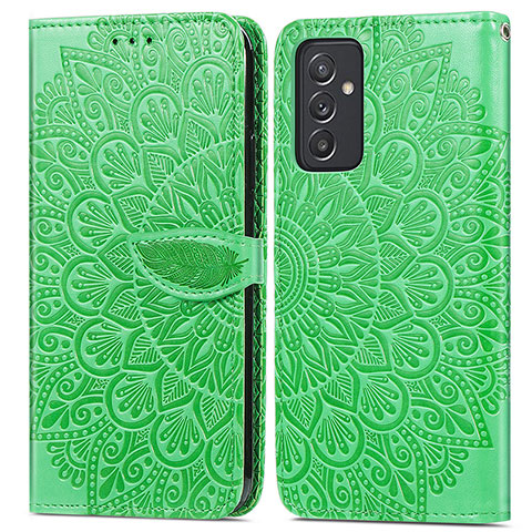 Custodia Portafoglio In Pelle Fantasia Modello Cover con Supporto S04D per Samsung Galaxy A05s Verde