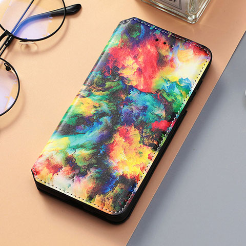 Custodia Portafoglio In Pelle Fantasia Modello Cover con Supporto S06D per Samsung Galaxy S24 5G Multicolore
