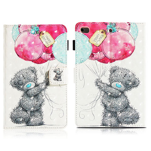 Custodia Portafoglio In Pelle Fantasia Modello Cover con Supporto Y01B per Apple iPad Mini 4 Grigio