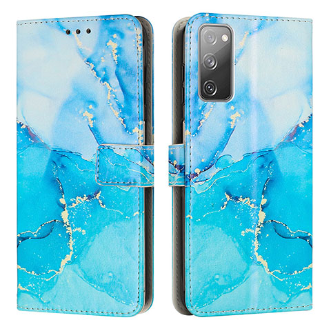 Custodia Portafoglio In Pelle Fantasia Modello Cover con Supporto Y01X per Samsung Galaxy S20 Lite 5G Blu