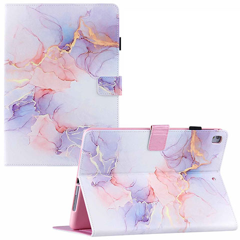 Custodia Portafoglio In Pelle Fantasia Modello Cover con Supporto Y02B per Apple iPad Pro 9.7 Bianco