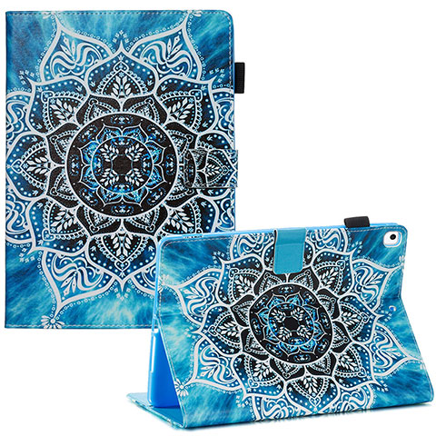 Custodia Portafoglio In Pelle Fantasia Modello Cover con Supporto Y03B per Apple iPad Pro 10.5 Cielo Blu