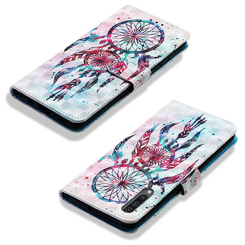 Custodia Portafoglio In Pelle Fantasia Modello Cover con Supporto Y03B per Samsung Galaxy A50S Multicolore
