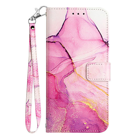 Custodia Portafoglio In Pelle Fantasia Modello Cover con Supporto YB1 per Samsung Galaxy M04 Rosa Caldo