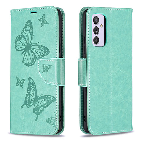 Custodia Portafoglio In Pelle Farfalla Cover con Supporto B01F per Samsung Galaxy Quantum2 5G Verde