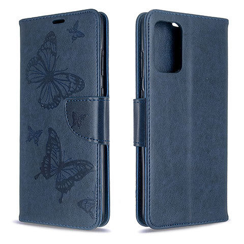 Custodia Portafoglio In Pelle Farfalla Cover con Supporto B01F per Samsung Galaxy S20 5G Blu