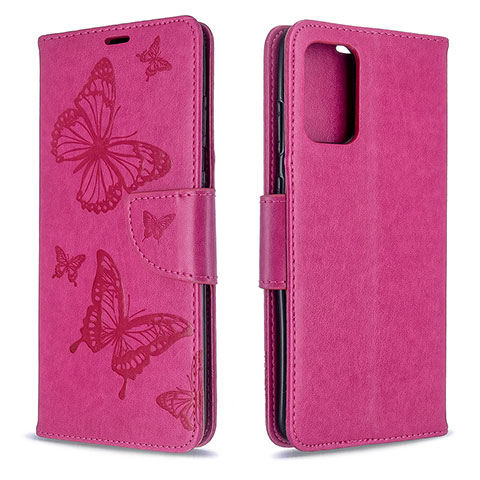 Custodia Portafoglio In Pelle Farfalla Cover con Supporto B01F per Samsung Galaxy S20 5G Rosa Caldo