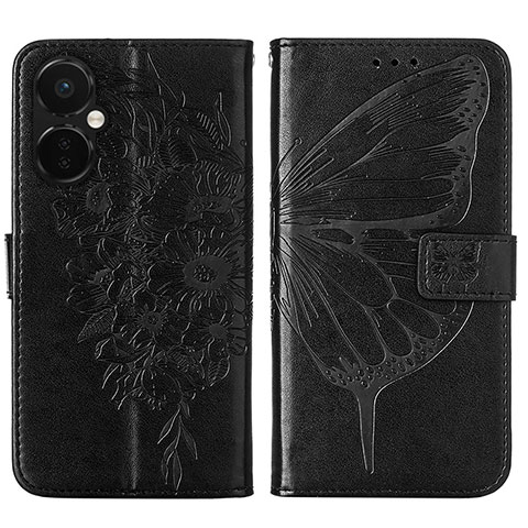 Custodia Portafoglio In Pelle Farfalla Cover con Supporto Y01B per OnePlus Nord CE 3 Lite 5G Nero