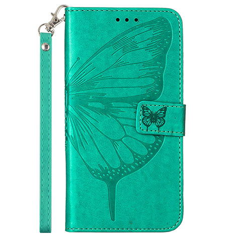 Custodia Portafoglio In Pelle Farfalla Cover con Supporto YB2 per Xiaomi Poco X5 Pro 5G Verde