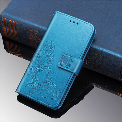 Custodia Portafoglio In Pelle Fiori Cover con Supporto L01 per Xiaomi Mi 11 5G Blu