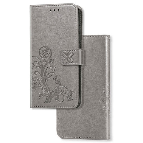 Custodia Portafoglio In Pelle Fiori Cover con Supporto per Samsung Galaxy S20 Plus Grigio