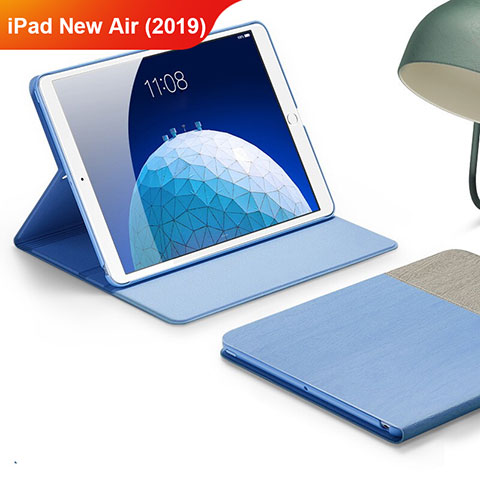 Custodia Portafoglio In stoffa con Stand per Apple iPad Air 3 Cielo Blu