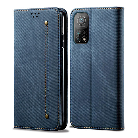 Custodia Portafoglio In stoffa con Supporto B01S per Xiaomi Mi 10T Pro 5G Blu