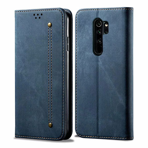 Custodia Portafoglio In stoffa con Supporto H01 per Xiaomi Redmi Note 8 Pro Blu