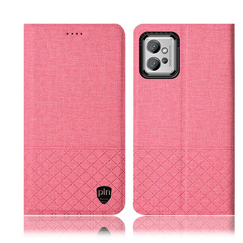 Custodia Portafoglio In stoffa con Supporto H13P per Motorola Moto G32 Rosa