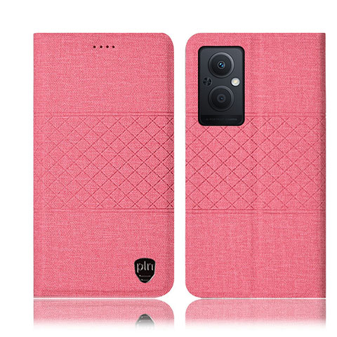 Custodia Portafoglio In stoffa con Supporto H13P per OnePlus Nord N20 5G Rosa