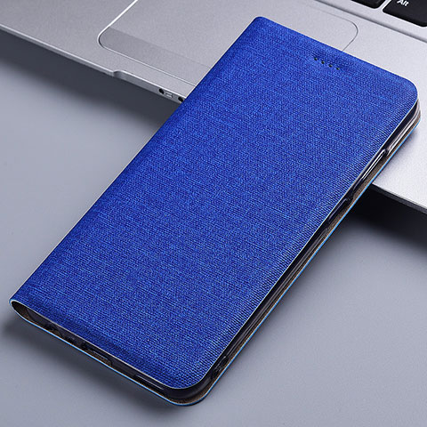 Custodia Portafoglio In stoffa con Supporto H13P per Xiaomi Mi Note 10 Lite Blu