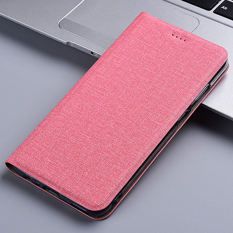 Custodia Portafoglio In stoffa con Supporto H13P per Xiaomi Mi Note 10 Lite Rosa
