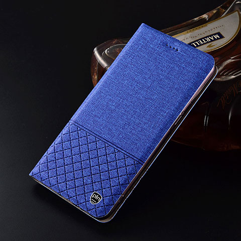 Custodia Portafoglio In stoffa con Supporto H14P per Samsung Galaxy Note 20 Ultra 5G Blu