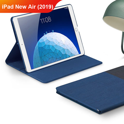 Custodia Portafoglio In stoffa con Supporto per Apple iPad Air 3 Blu