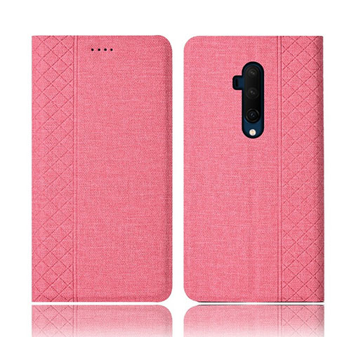 Custodia Portafoglio In stoffa con Supporto per OnePlus 7T Pro Rosa