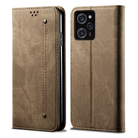 Custodia Portafoglio In stoffa con Supporto per Xiaomi Redmi Note 12 Pro Speed 5G Khaki