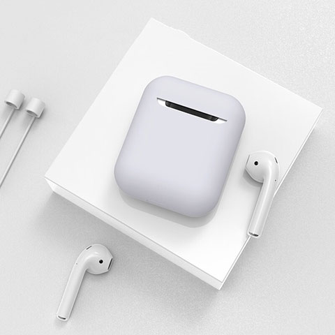 Custodia Portatile con Moschettone per AirPods Custodia di Ricarica C01 Argento