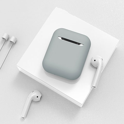 Custodia Portatile con Moschettone per AirPods Custodia di Ricarica C01 Grigio Scuro