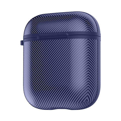 Custodia Portatile con Moschettone per AirPods Custodia di Ricarica C09 Blu