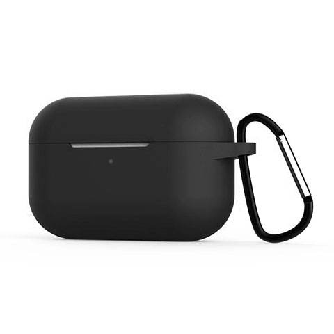 Custodia Portatile con Moschettone per AirPods Pro Custodia di Ricarica C02 Nero