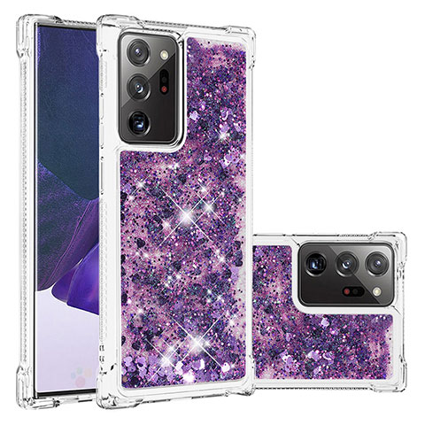 Custodia Silicone Cover Morbida Bling-Bling S01 per Samsung Galaxy Note 20 Ultra 5G Viola