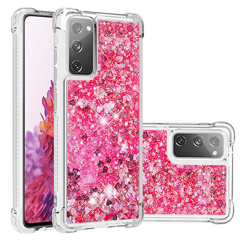 Custodia Silicone Cover Morbida Bling-Bling S01 per Samsung Galaxy S20 FE 5G Rosa Caldo