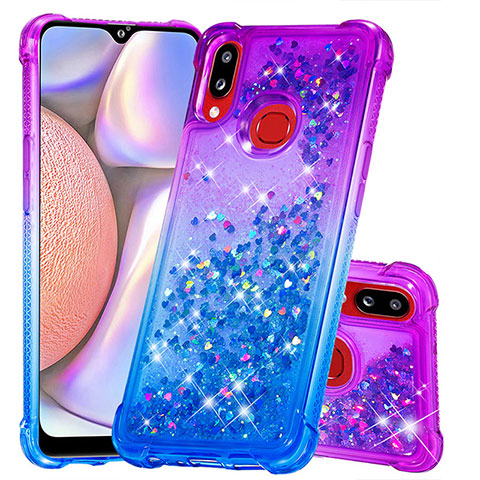 Custodia Silicone Cover Morbida Bling-Bling S02 per Samsung Galaxy A10s Viola