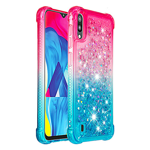 Custodia Silicone Cover Morbida Bling-Bling S02 per Samsung Galaxy M10 Rosa