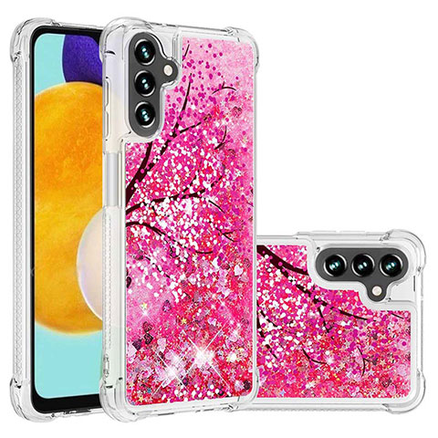 Custodia Silicone Cover Morbida Bling-Bling S03 per Samsung Galaxy A04s Rosa Caldo