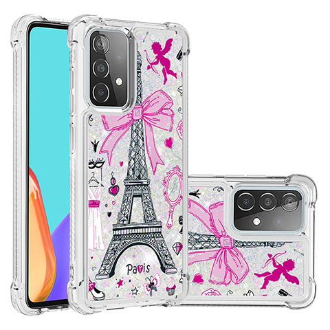 Custodia Silicone Cover Morbida Bling-Bling S03 per Samsung Galaxy A52s 5G Multicolore