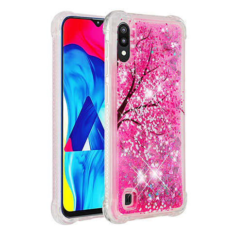 Custodia Silicone Cover Morbida Bling-Bling S03 per Samsung Galaxy M10 Rosa Caldo