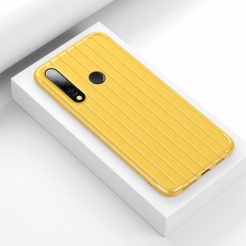 Custodia Silicone Cover Morbida Line C01 per Huawei Honor 20 Lite Giallo