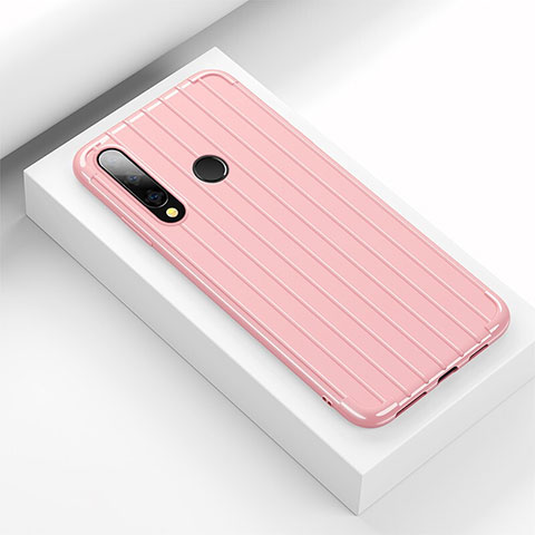 Custodia Silicone Cover Morbida Line C01 per Huawei Honor 20 Lite Rosa