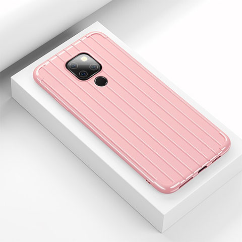 Custodia Silicone Cover Morbida Line C01 per Huawei Mate 20 Rosa