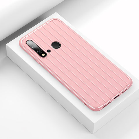 Custodia Silicone Cover Morbida Line C01 per Huawei Nova 5i Rosa