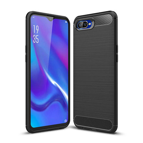 Custodia Silicone Cover Morbida Line C01 per Oppo K1 Nero