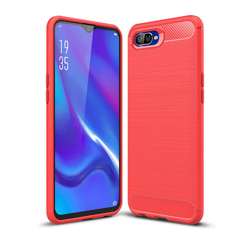 Custodia Silicone Cover Morbida Line C01 per Oppo K1 Rosso