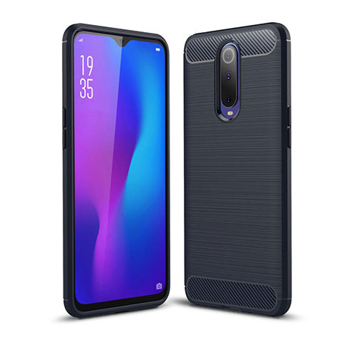 Custodia Silicone Cover Morbida Line C01 per Oppo RX17 Pro Blu