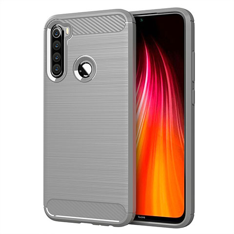 Custodia Silicone Cover Morbida Line C01 per Xiaomi Redmi Note 8 (2021) Argento