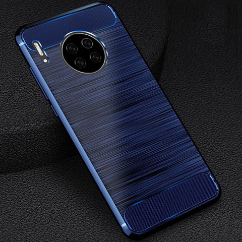 Custodia Silicone Cover Morbida Line C02 per Huawei Mate 30 Pro 5G Blu