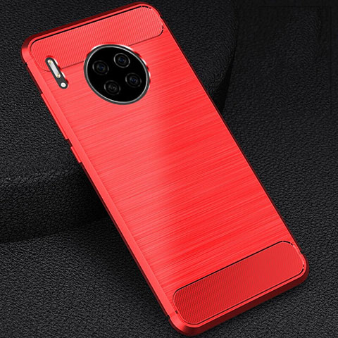 Custodia Silicone Cover Morbida Line C02 per Huawei Mate 30 Pro 5G Rosso