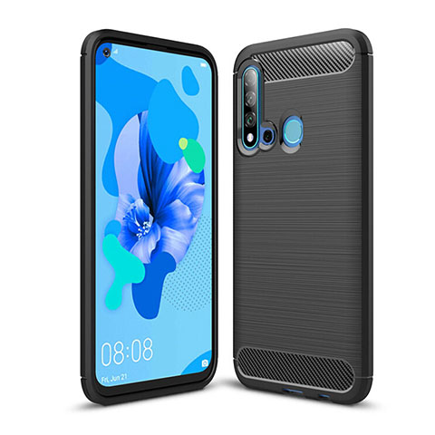 Custodia Silicone Cover Morbida Line C02 per Huawei Nova 5i Nero