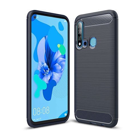 Custodia Silicone Cover Morbida Line C02 per Huawei P20 Lite (2019) Blu